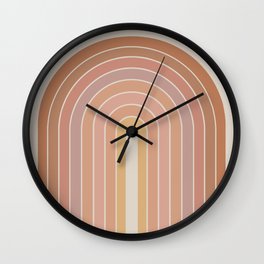 Gradient Arch - Natural Tones Wall Clock