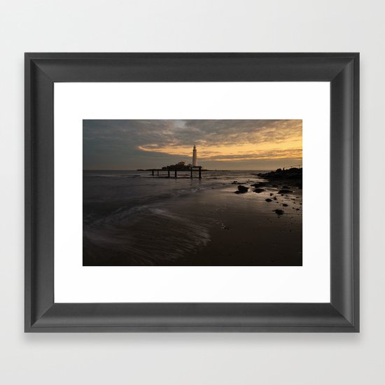 St Marys Lighthouse Framed Art Print