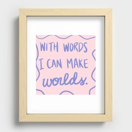 Word Worlds Recessed Framed Print