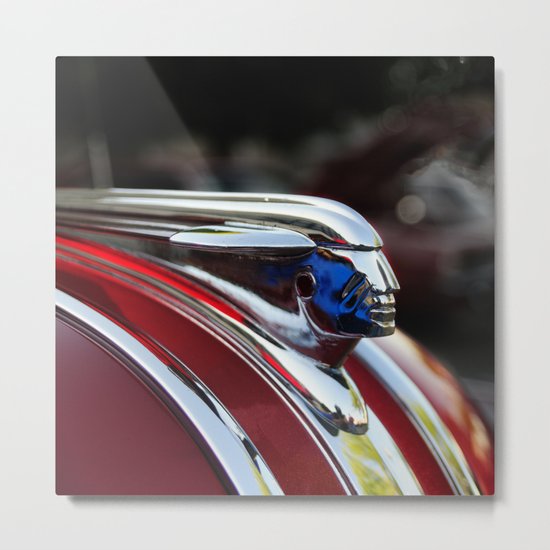 Retro Pontiac hood ornament from the Goodguy's Auto show Metal Print