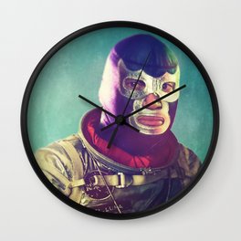 Luna Luchador Wall Clock