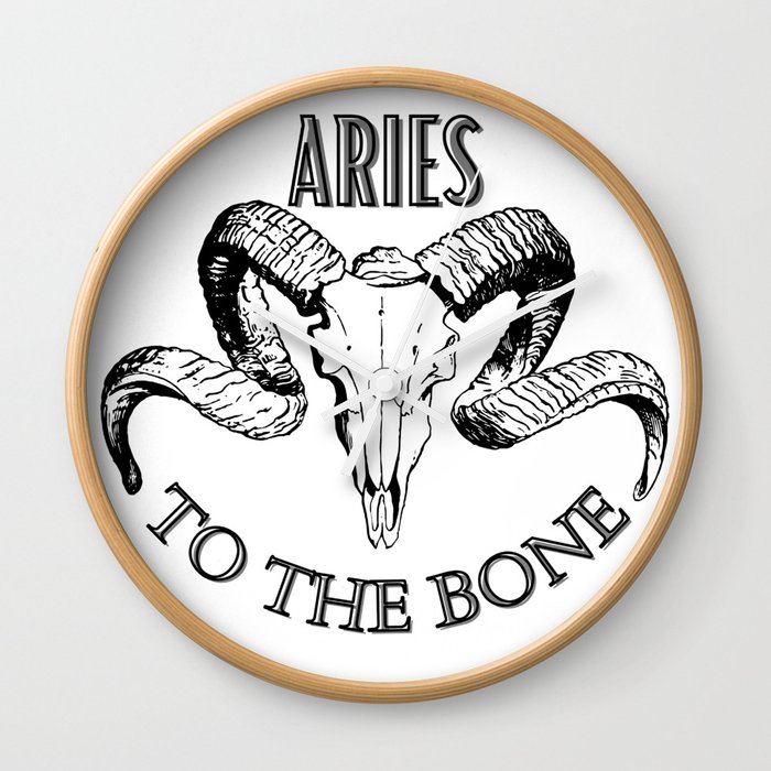 Aries to the Bone  Wall Clock