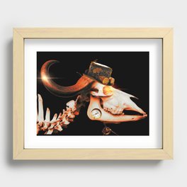 Steampunk Cattle Recessed Framed Print