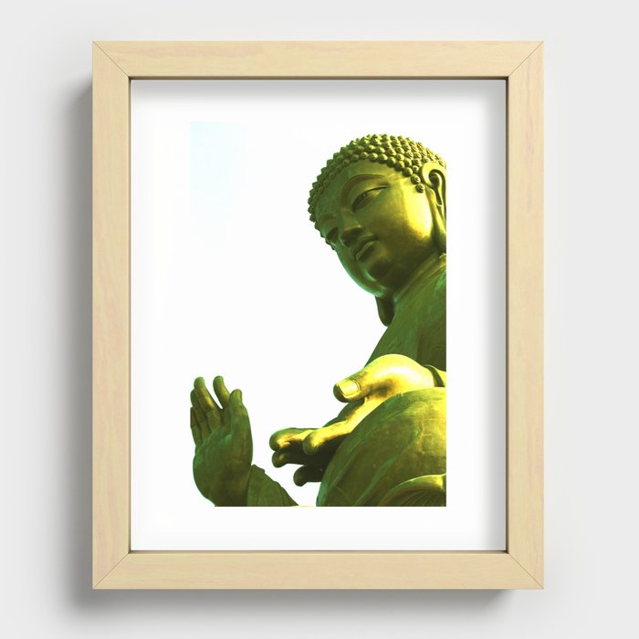 Green Buddha Recessed Framed Print