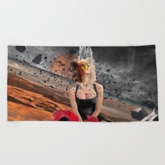 Meteor Girl Beach Towel