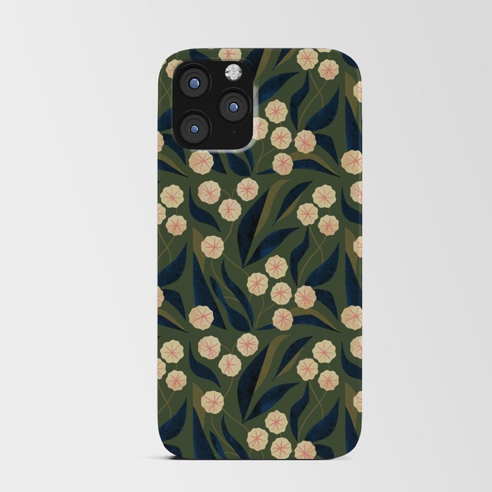 Green Floral iPhone Card Case