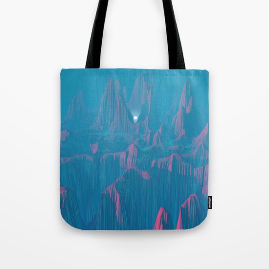 Neon Waterfalls Tote Bag