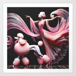 Poodle Ballet: Crescendo of Charm Art Print