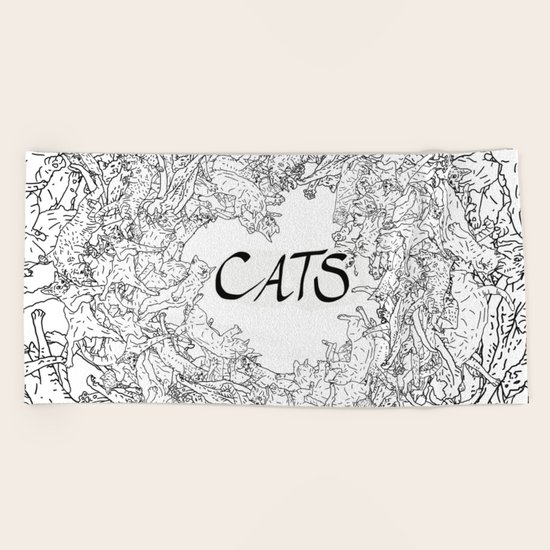 Cats Beach Towel
