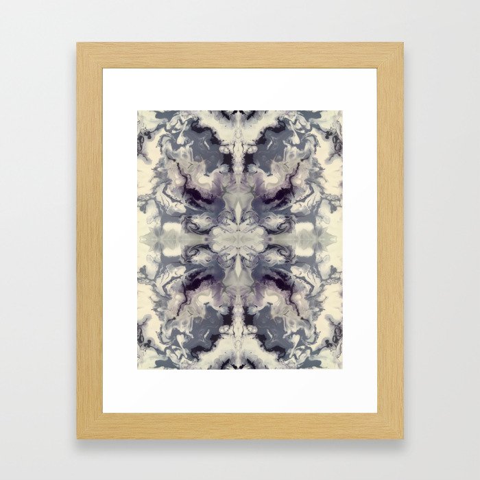 Psychedelic Purple Marble Framed Art Print