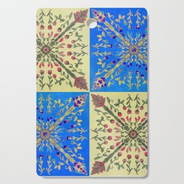 Flowers Circular Design Tiles Cutting Board