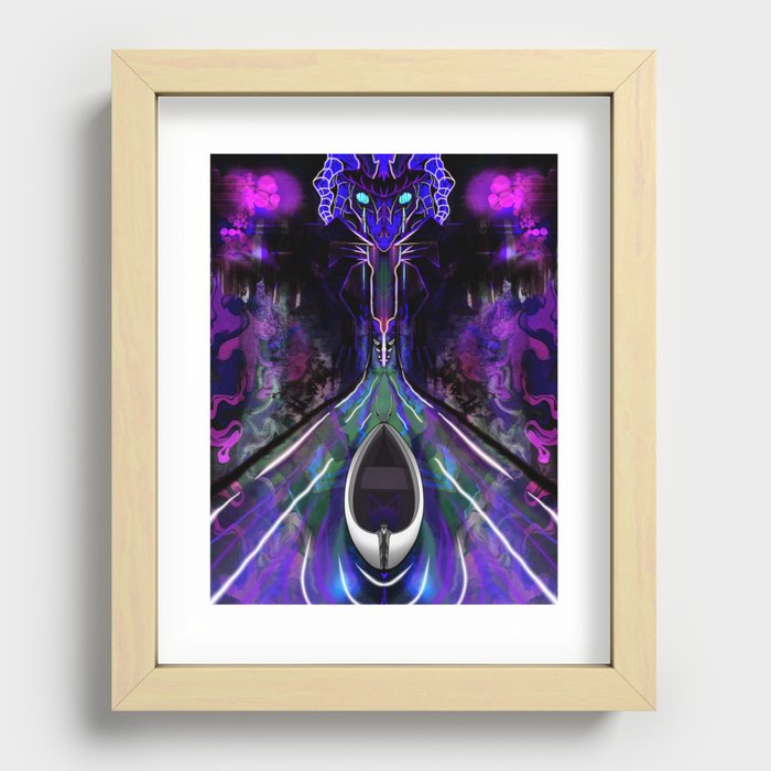 Down the river Recessed Framed Print