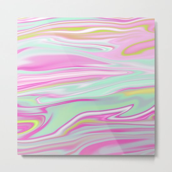 Iridescent Marble 11 Metal Print