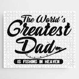 World's Greatest Dad Fishing In Heaven Jigsaw Puzzle
