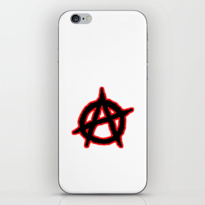 ANARCHIST SIGN WITH RED SHADOW. iPhone Skin