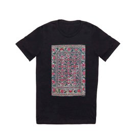Shakhrisyabz Suzani Uzbekistan Embroidery Print T Shirt | Graphicdesign, Suzani, Embroidery, Floral, Antique, Rug, Uzbekistan, Bukhara, Vintage, Bohemian 