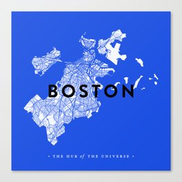 Boston Map Canvas Print
