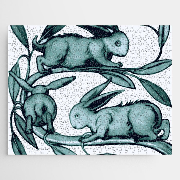 William De Morgan "Rabbits Running Along a Branch" 2. Jigsaw Puzzle