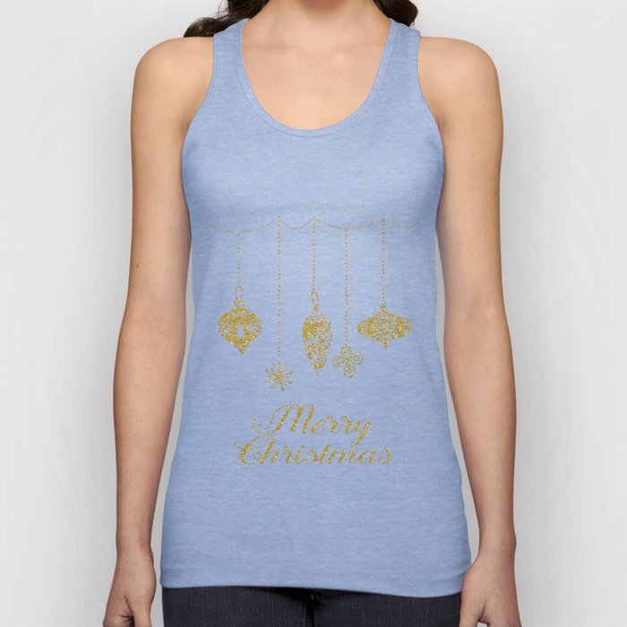 Christmas Glamour gold and red ornaments Tank Top