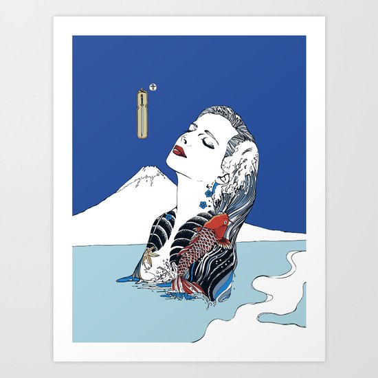 Onsen Art Print