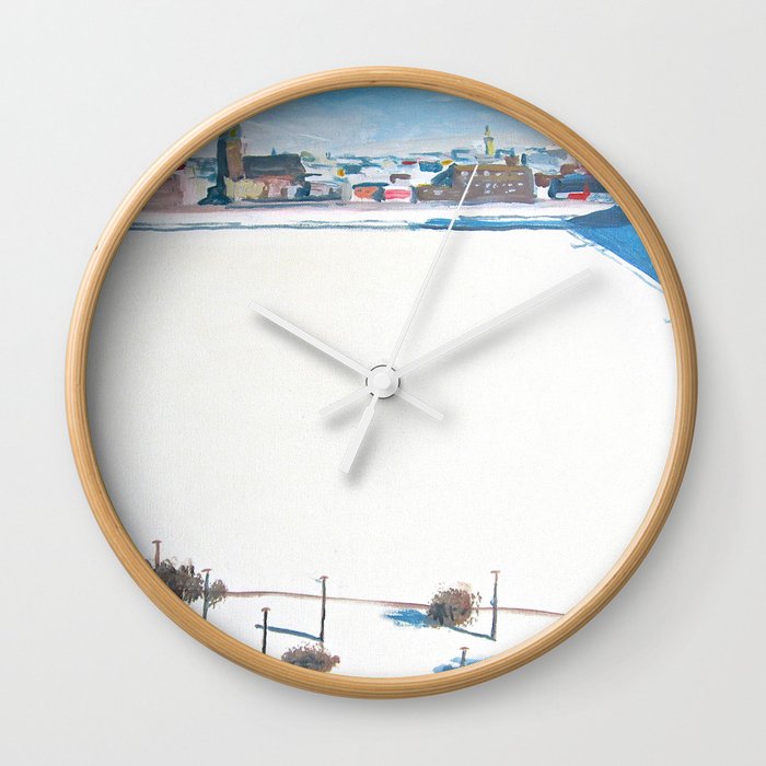 Frozen Rīga II Wall Clock
