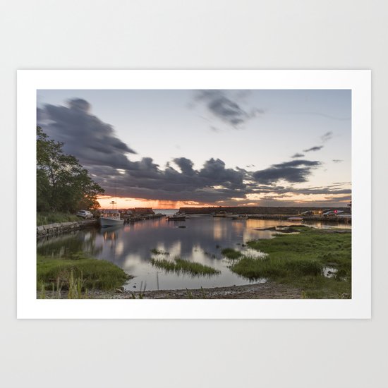 Summer Lanescove sunset Art Print