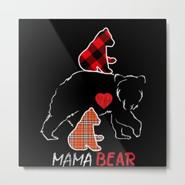 Buffalo Plaid Flannel Bear Mama Proud Mom Family Metal Print | Mamabear, Birthdayt Shirts, Mothert Shirts, Familyt Shirts, Mothersday, Graphicdesign, Bear, Mommyt Shirts, Mom, Love 