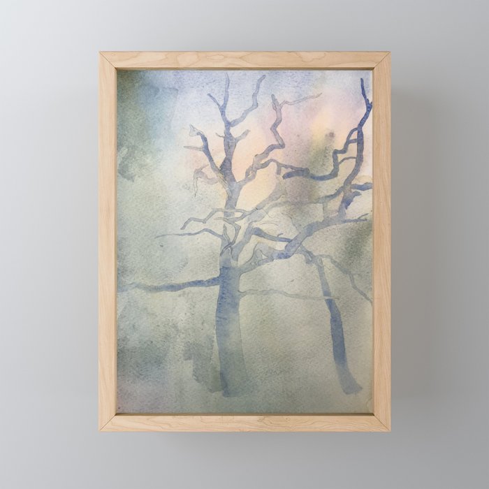 The Lightening Tree, Strawberry Hill Pond Framed Mini Art Print
