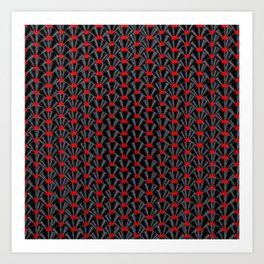 Covered in Vinyl / Vinyl records arranged in scale pattern Art Print