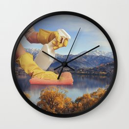 Deep clean lake Wall Clock