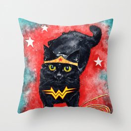 Wond-purr Kitten Throw Pillow