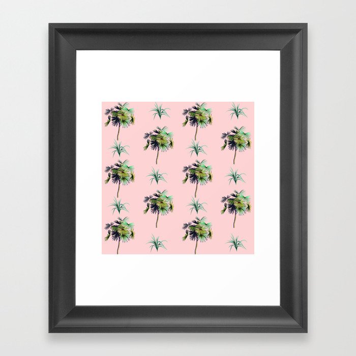 Palm Pink Framed Art Print