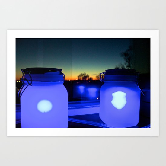 Blue Friends Art Print