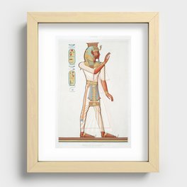 Full portrait of Ramses III from Histoire de l'art égyptien (1878) by Émile Prisse d'Avennes. Recessed Framed Print