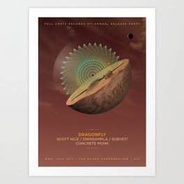 Full Crate Release Party - Dune Red Art Print