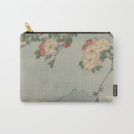 Cherry Blossoms on Spring River Ukiyo-e Japanese Art Carry-All Pouch | Painting, Landscape, Spring, Hiroshige, River, Famousviewsofedo, Japanese, Art, Print, Asian 