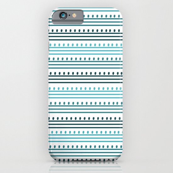 Aqua Lines and Dots iPhone & iPod Case