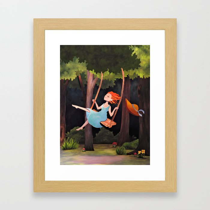 Forest Girl Framed Art Print