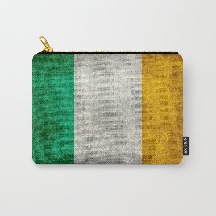 Flag of Ireland, grungy Irish flag Carry-All Pouch