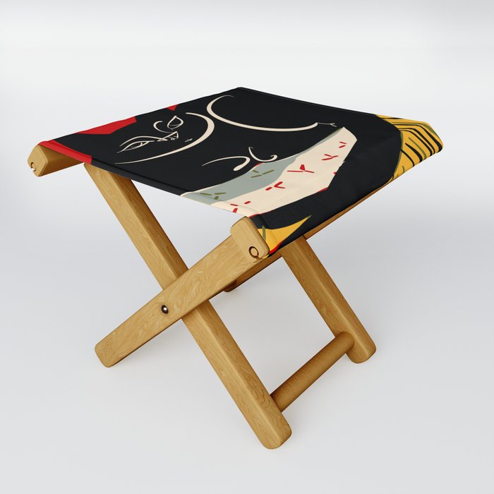 cushioned folding stool