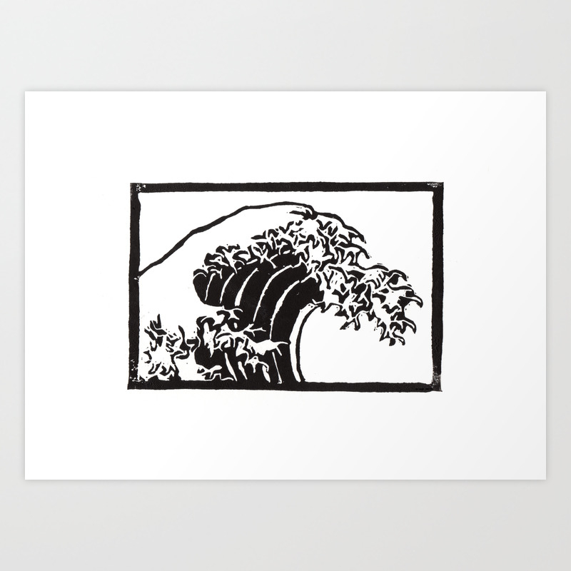 The Great Wave Of Kanagawa Art Print By Adovemore Society6