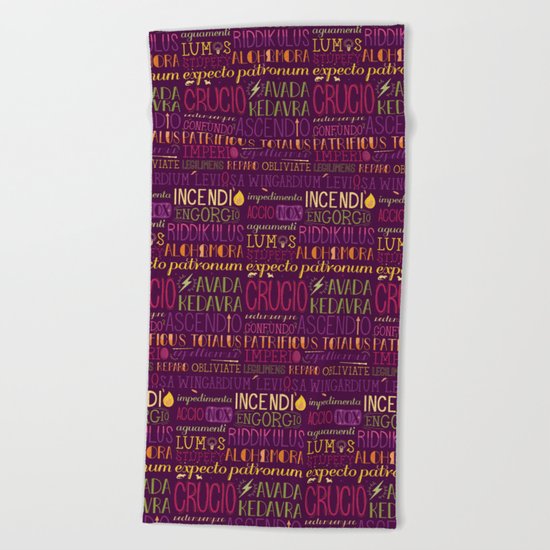 Standard Poster of Spells Beach Towel