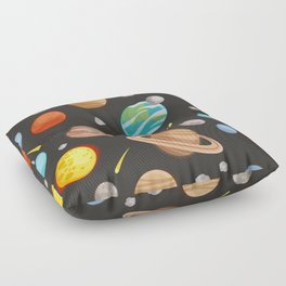Planets Pattern Floor Pillow