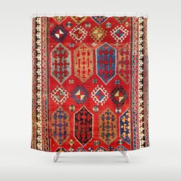 Borjalou Kazak Southwest Caucasus Antique Rug Print Shower Curtain