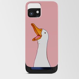 Happy White Duck iPhone Card Case