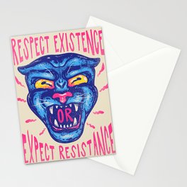 Respect Existence or Expect Resistance - Black History Month BHM Stationery Card