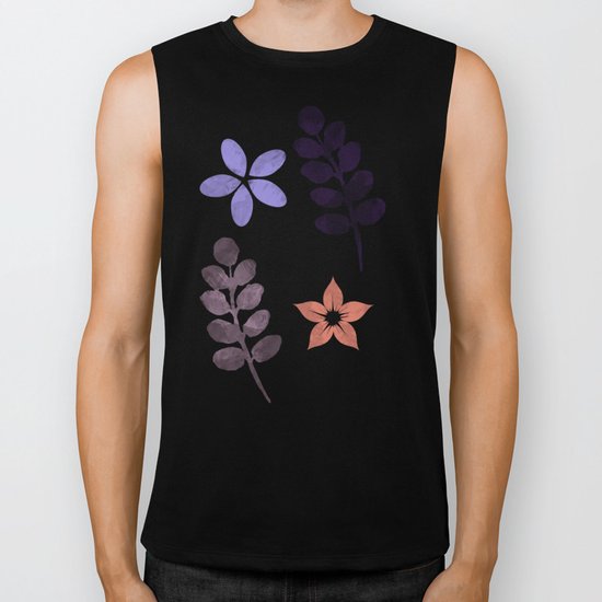 Flower Pattern VI Biker Tank