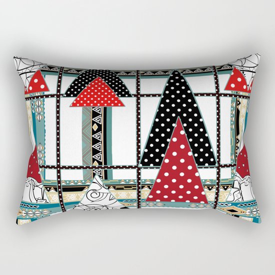 Art. Morning Fantasies . Patchwork Rectangular Pillow