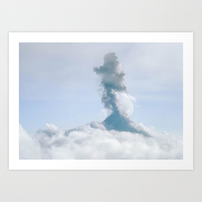 Fuego in the Clouds (Acatenango, Guatemala) Art Print