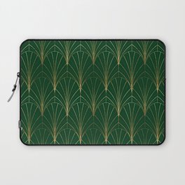 Art Deco Waterfalls // Emerald Green Laptop Sleeve